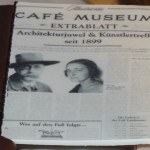 Peter Altenberg and Lina Loos adorn the frontpage of Cafe Museum's Cake for the Ball of the Coffeehouseowners