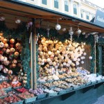 Ornament Stand at Christmas Market in Vienna
