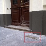 Sidewalk Marker of Victims of Holocaust in front of house in Herminengasse, 1020 Vienna