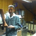 Mr. Yildiz in his Shoe Repair Shop in Vienna
