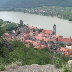 View of Dürnstein and Danube River Valley from Dürnstein Castle Ruins