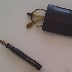 Sigmund Freud's reading glasses and fountain pen.