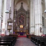 Interior of the Italian National Church of Mary of Snows, aka Minoriten Church, Vienna, Austria