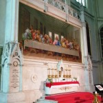 Raefaelli's mosaic copy of Da Vinci's Last Supper in Vienna's Minoriten Church
