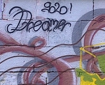 Dreamer 9020 graffiti, Donaukanal, Vienna, Austria, 2014