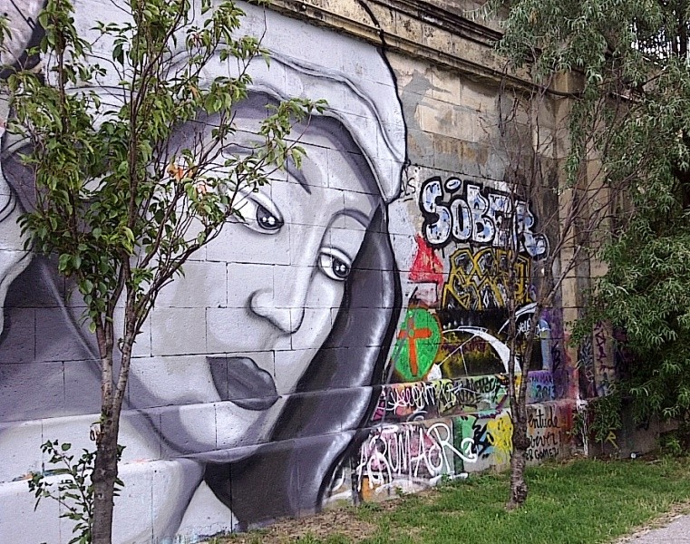 Mary, graffiti, Vienna, Donaukanal, Austria, 2014