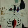 Hand prints on Miro Painting