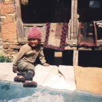 Child in High Mountain Village Annapurna Circuit