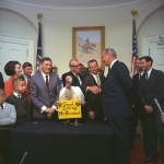 Pres. Lydon Johnson pardons the turkey in 1967