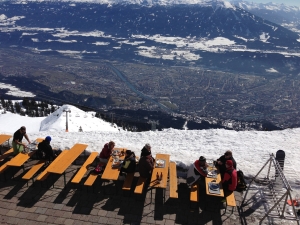 Seegruber Restaurant overlooking Innsbruck