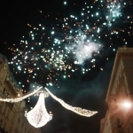 Fireworks on New Year's Eve over Graben in Vienna's 1st District