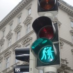 Green Ampelpaar near Opera in Vienna