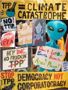 Collage from Anti-TTIP and TPP protests