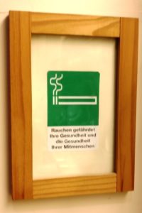 Sign for smoking section at Pfarrwirt